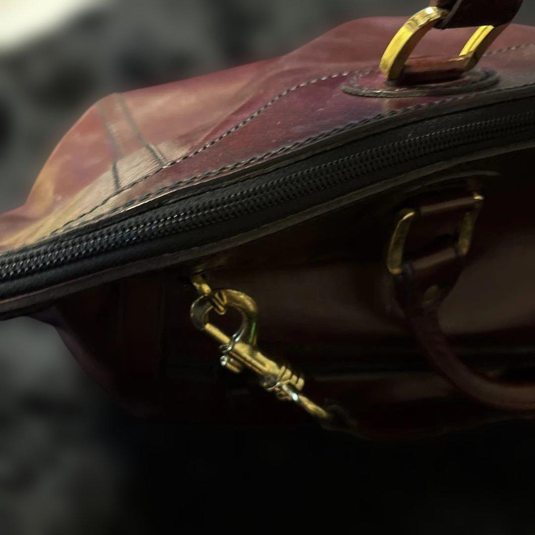 GOLD PFEILダークブラウン レザー バッグ 大容量