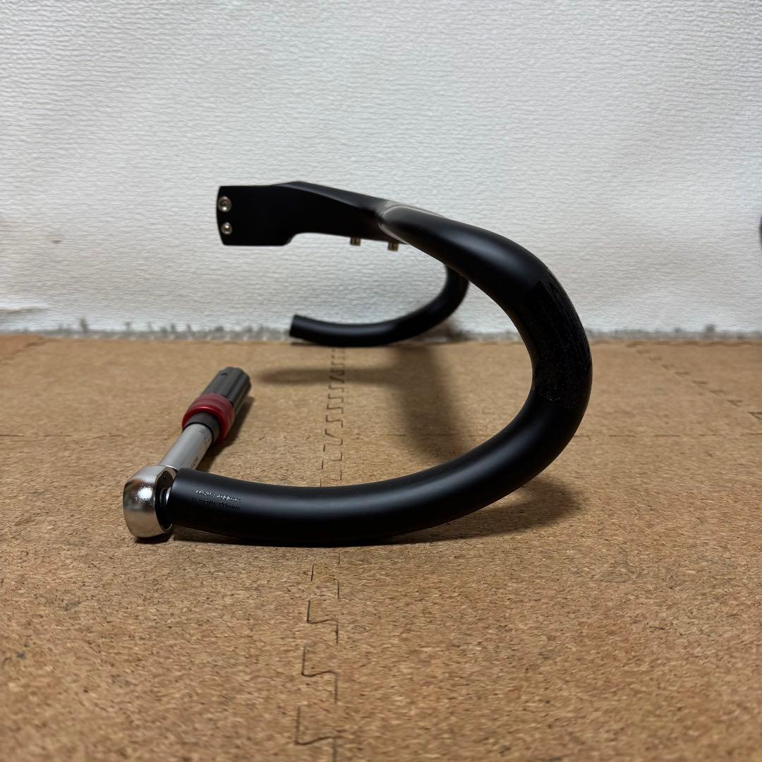 ロードバイク　一体型　カーボン　エアロ　ドロップハンドル　400-80mm