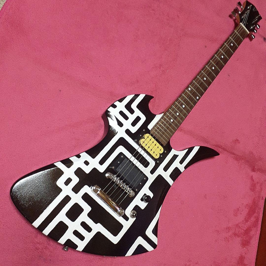 【良品】Gラインペイント・hide/布袋モデル。モッキンバードエレキギター。