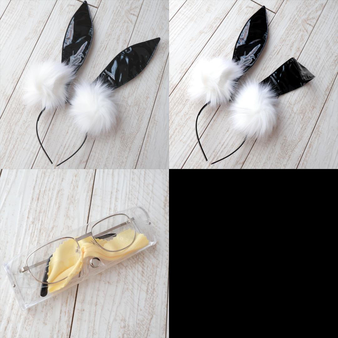 Fate　FGO　光のコヤンスカヤ　NFF　バニー　衣装＋ウィッグ＋メガネ　L