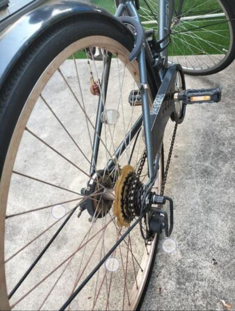 愛媛県受取限定、GALWAY クロスバイク 6段ギア バスケット付き