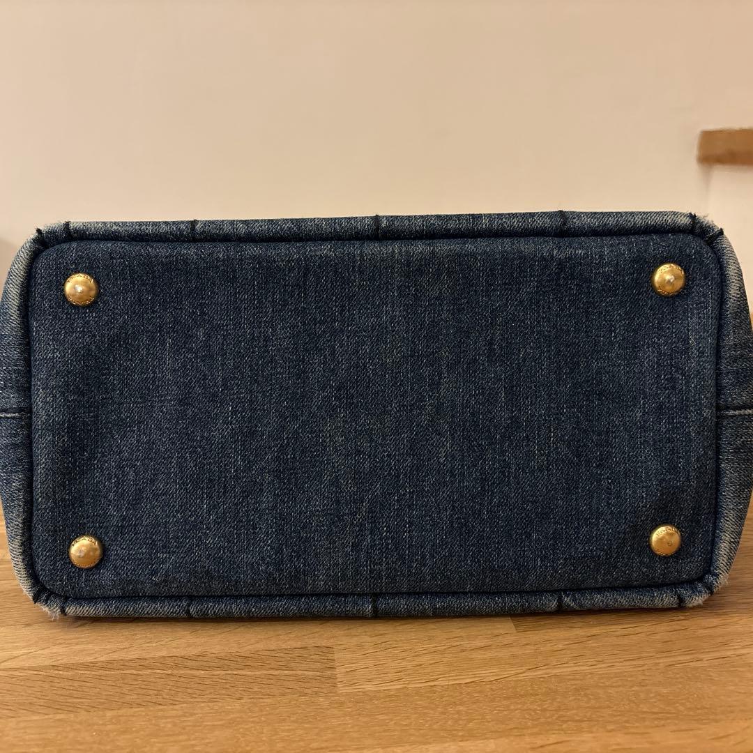 【Ring】プラダ　カナパ　ハンドバッグ　ショルダー　デニム