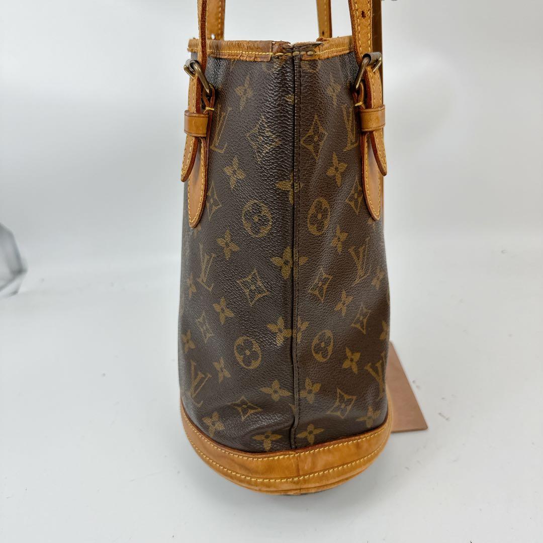 ベタなし　ルイヴィトン　モノグラム　プチバケット　ハンドバッグ
