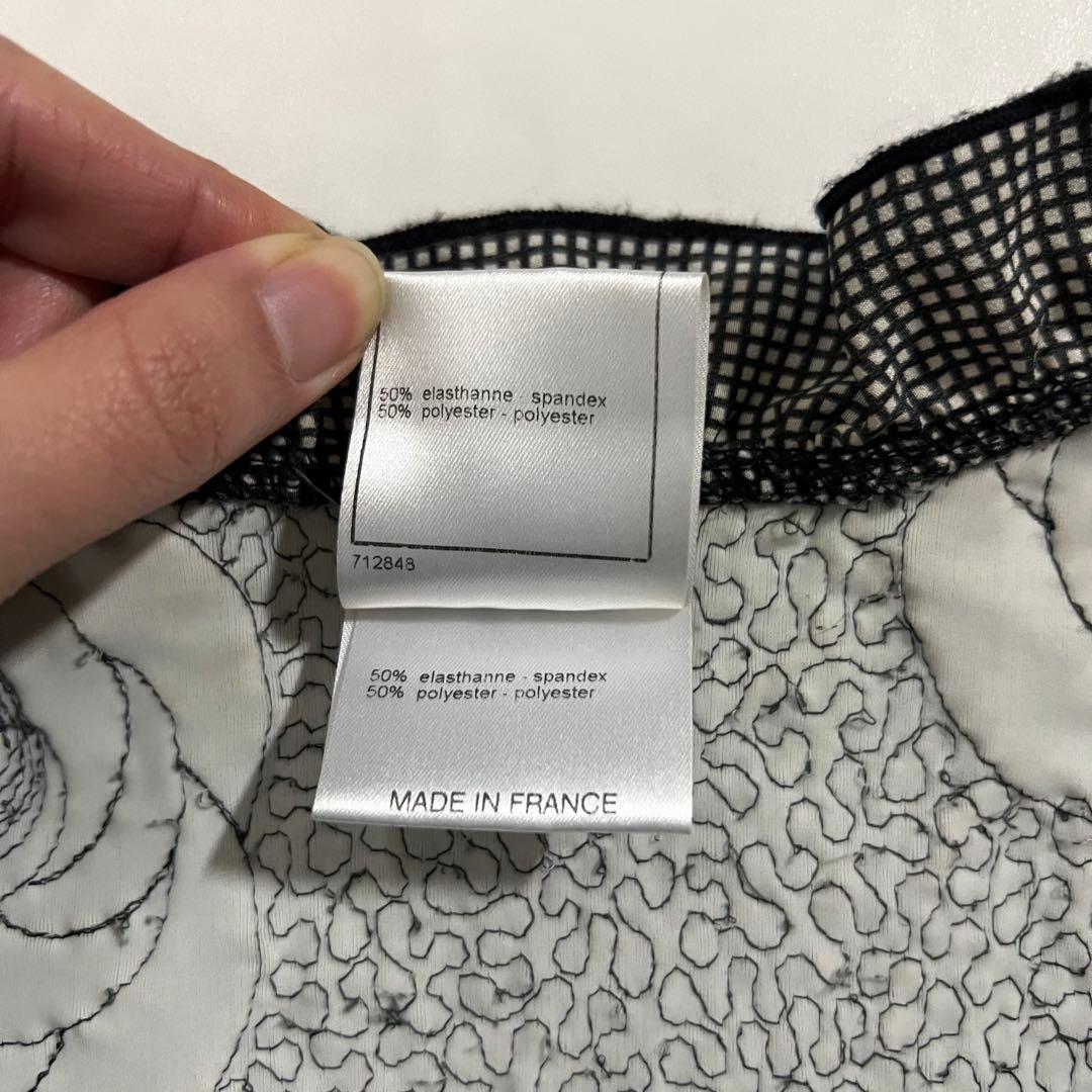 CHANEL ジャケット ボレロ 黒 ポップコーン カメリア カーディガン 40