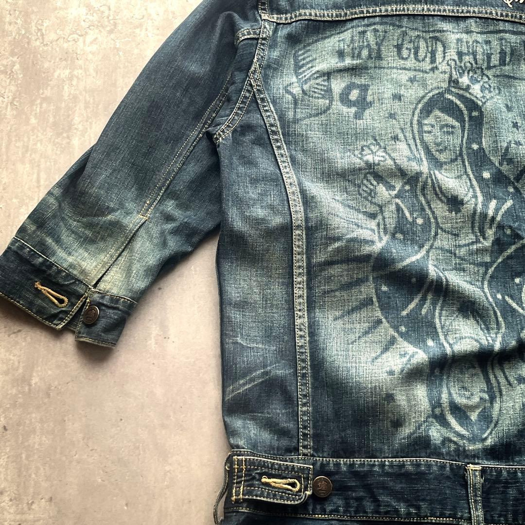 超希少品　グラム マリア　インディゴ デニム　オールインワン つなぎ　ステッチ