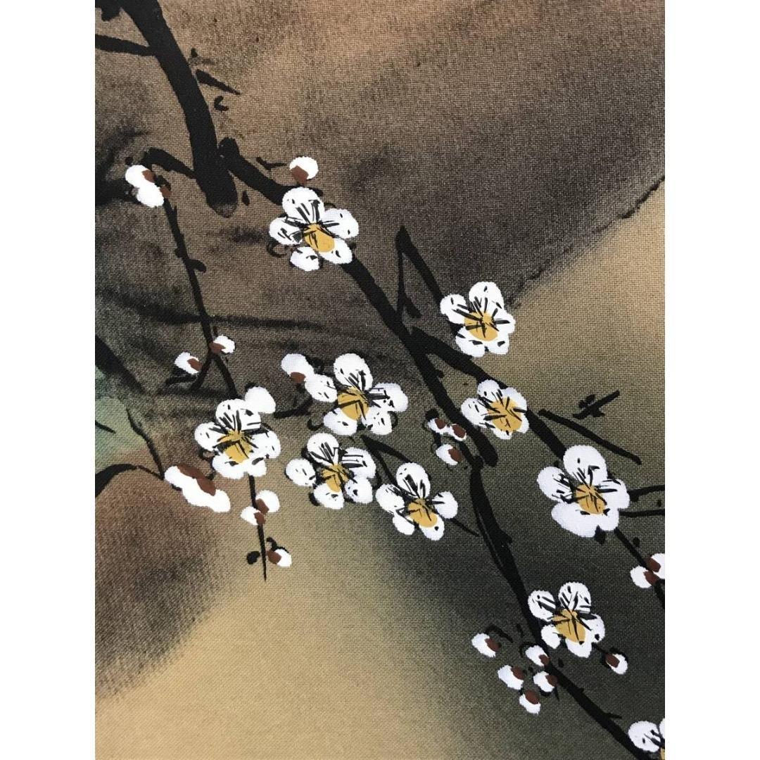 真作/芳崖/寿老鶴亀/三幅対/花鳥人物図/祝掛軸/正月/掛軸☆宝船☆AK-220