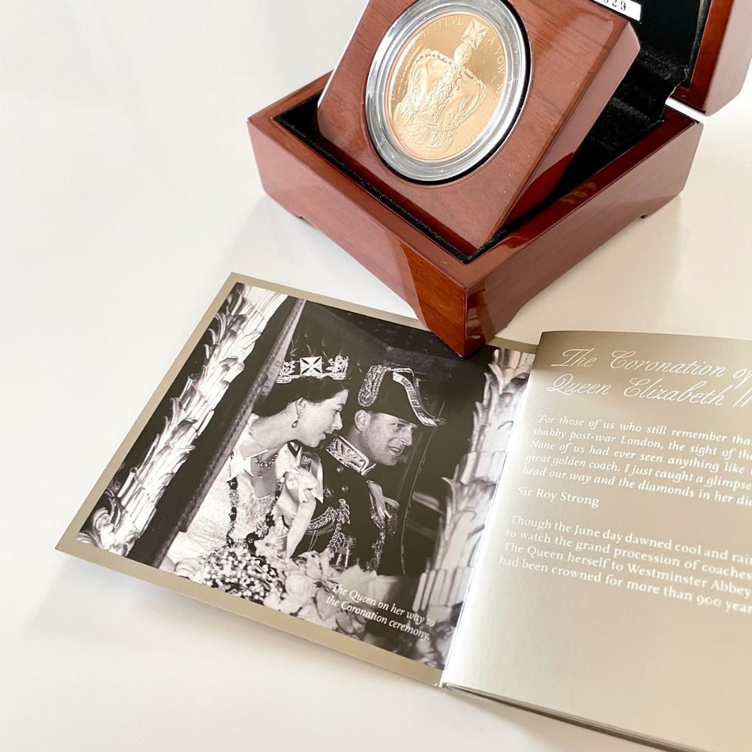 【PFUC69】エリザベス女王陛下の戴冠60周年記念　5ポンドプルーフ金貨