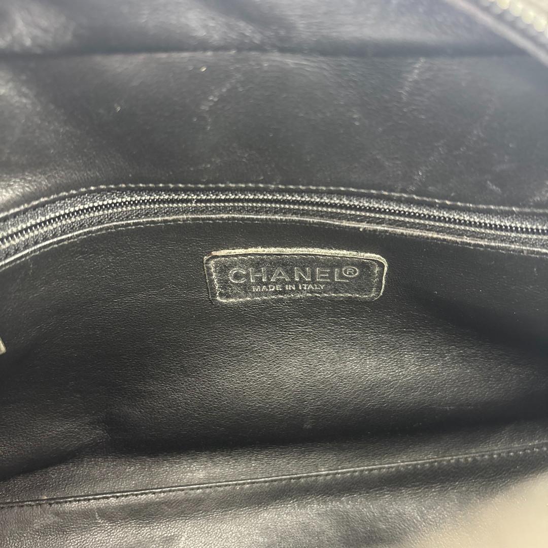 超極美品 シャネル キャビアスキン ハンドバッグ ミニボストンバッグ ブラック