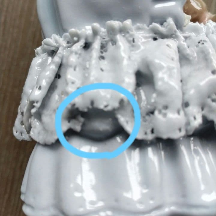 陶磁器製 赤ちゃんとクマの置物 アンティーク