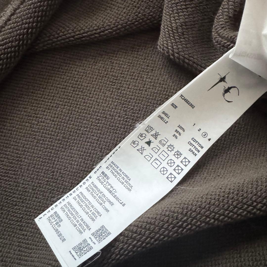 タグ付未使用　Thug Club　サグクラブ　スウェット　ロゴ　カーキ　3