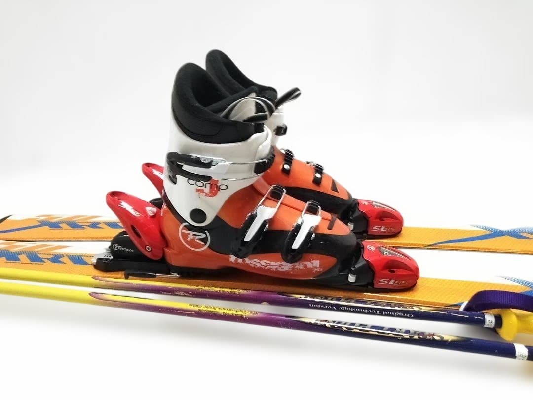 ジュニアスキー4点セット HEAD 117cm ロシニョールブーツ 22cm