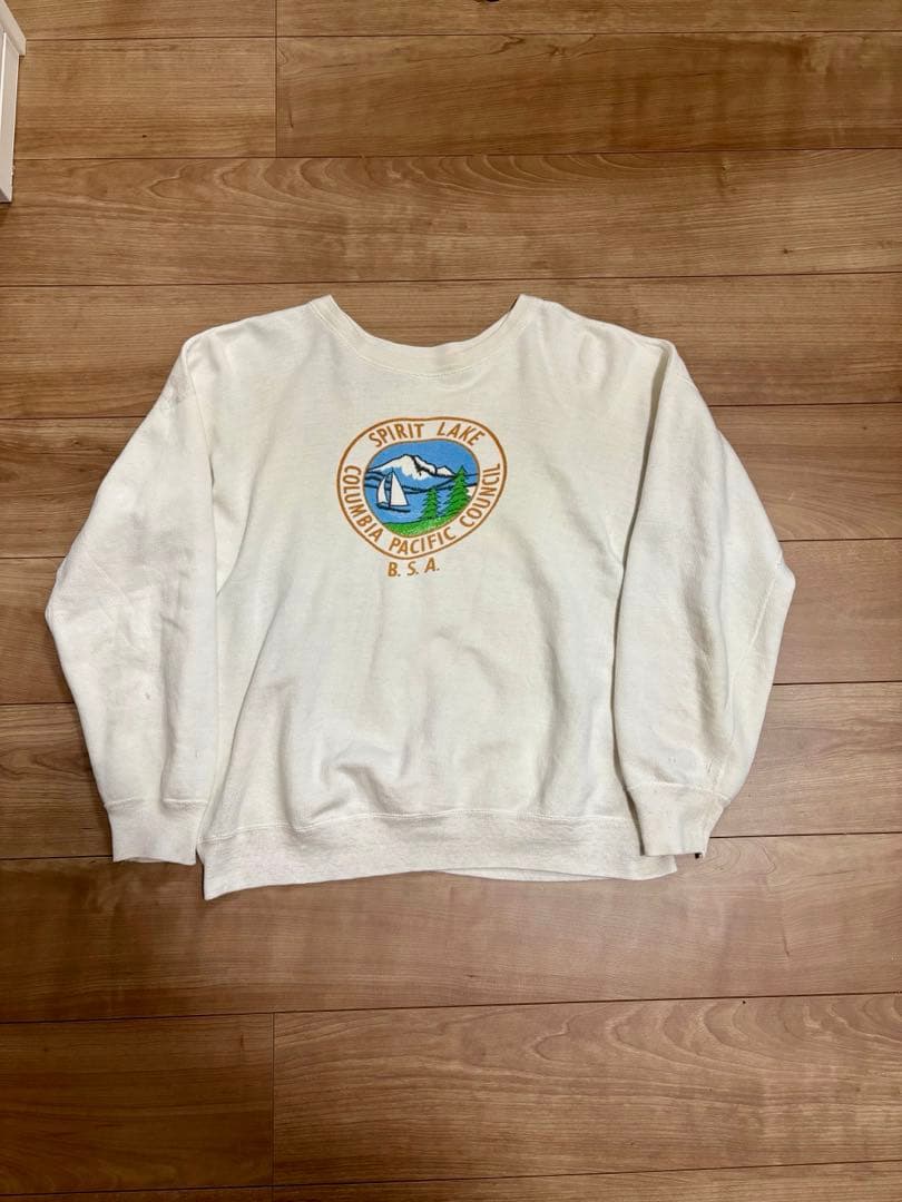 60s ヴィンテージスウェット　ボーイズスカウト セットインスリーブ　染み込み