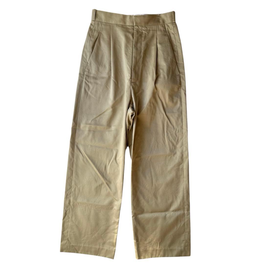 6(ROKU) コットンチノパンツ マーベルト ベージュ 34