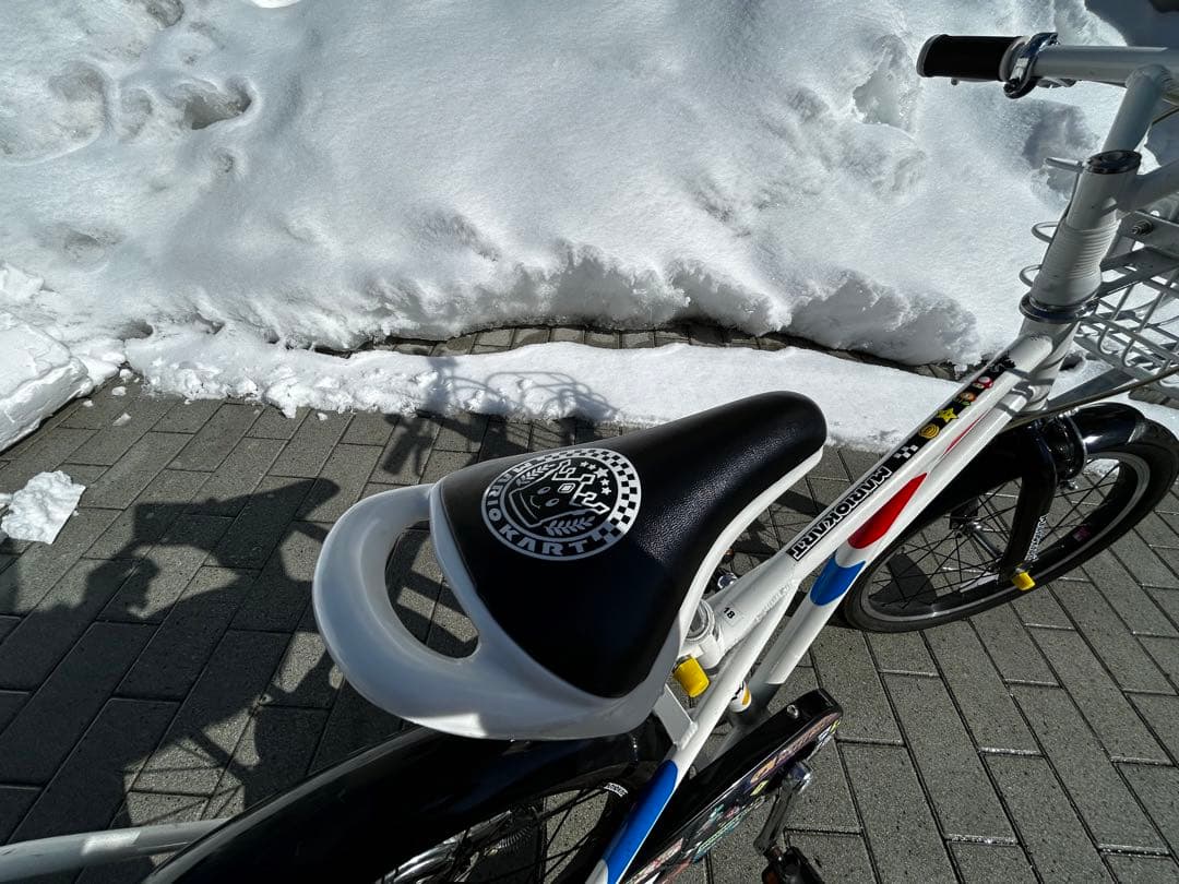 お値下げ更新！　子供用自転車　マリオカート　白　アサヒ自転車