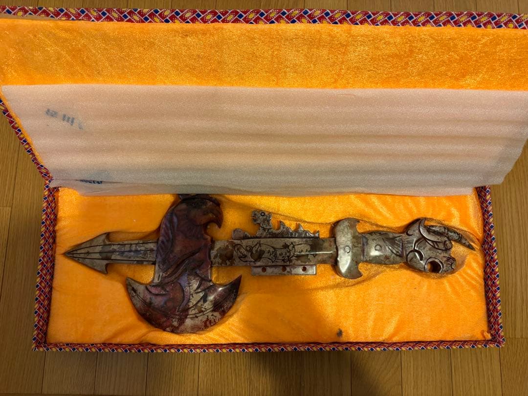 【古美術コレクション】中華製斧　箱入