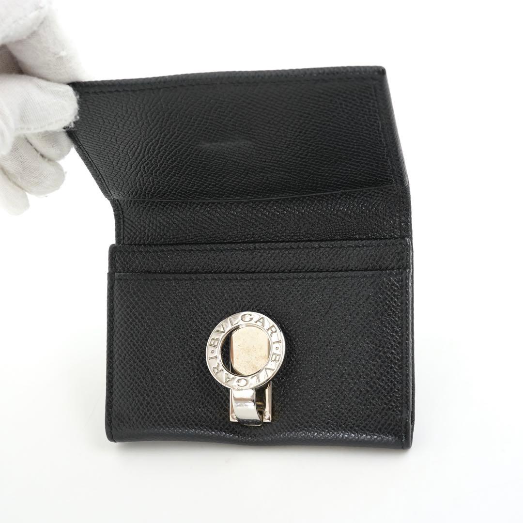 ✨未使用に近い✨　ブルガリ　カードケース　名刺入れ　本革　レザー　ビジネス　黒
