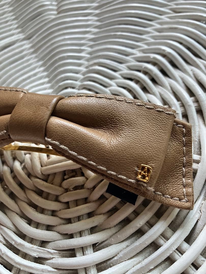 レア❤️リアルレザー❤️ALEXANDRE de PARIS ❤️リボンバレッタ