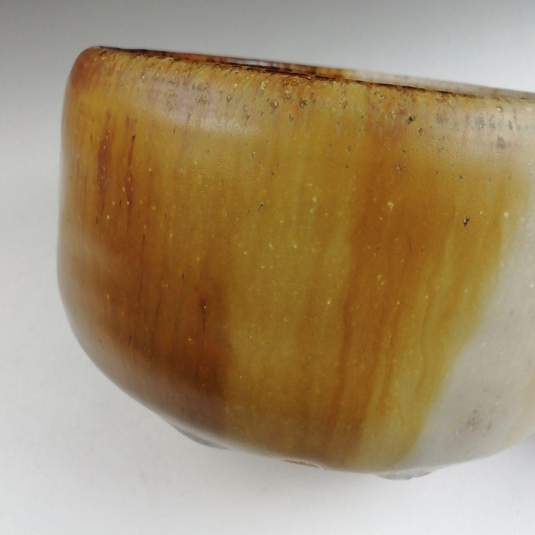 Ｔ９１３　茶碗　『高取　掛分茶碗』『十三代　高取八仙 造』　共箱　抹茶碗　茶道具