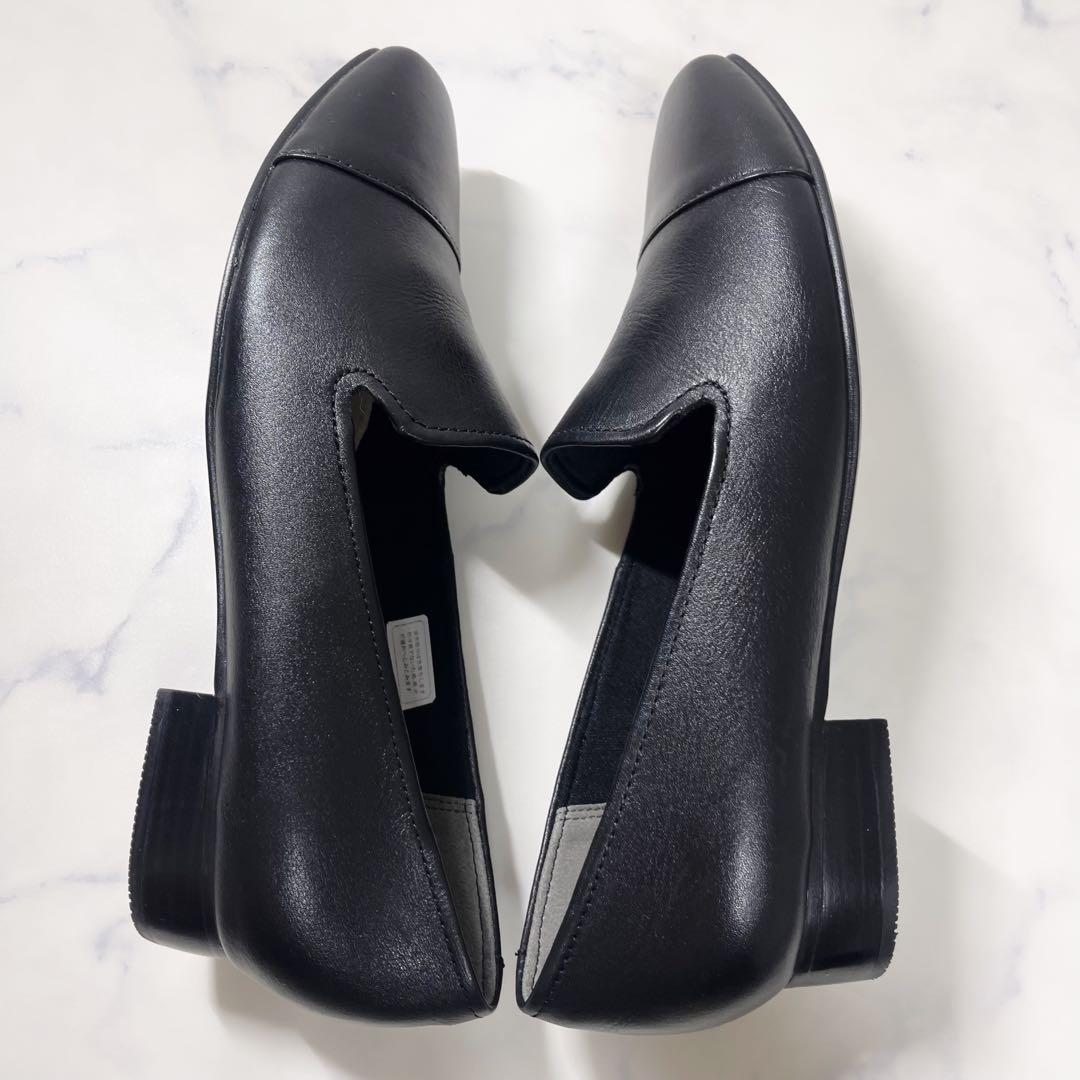 【未使用級】リーガル F25M スリッポン フラットシューズ レザー 24cm黒