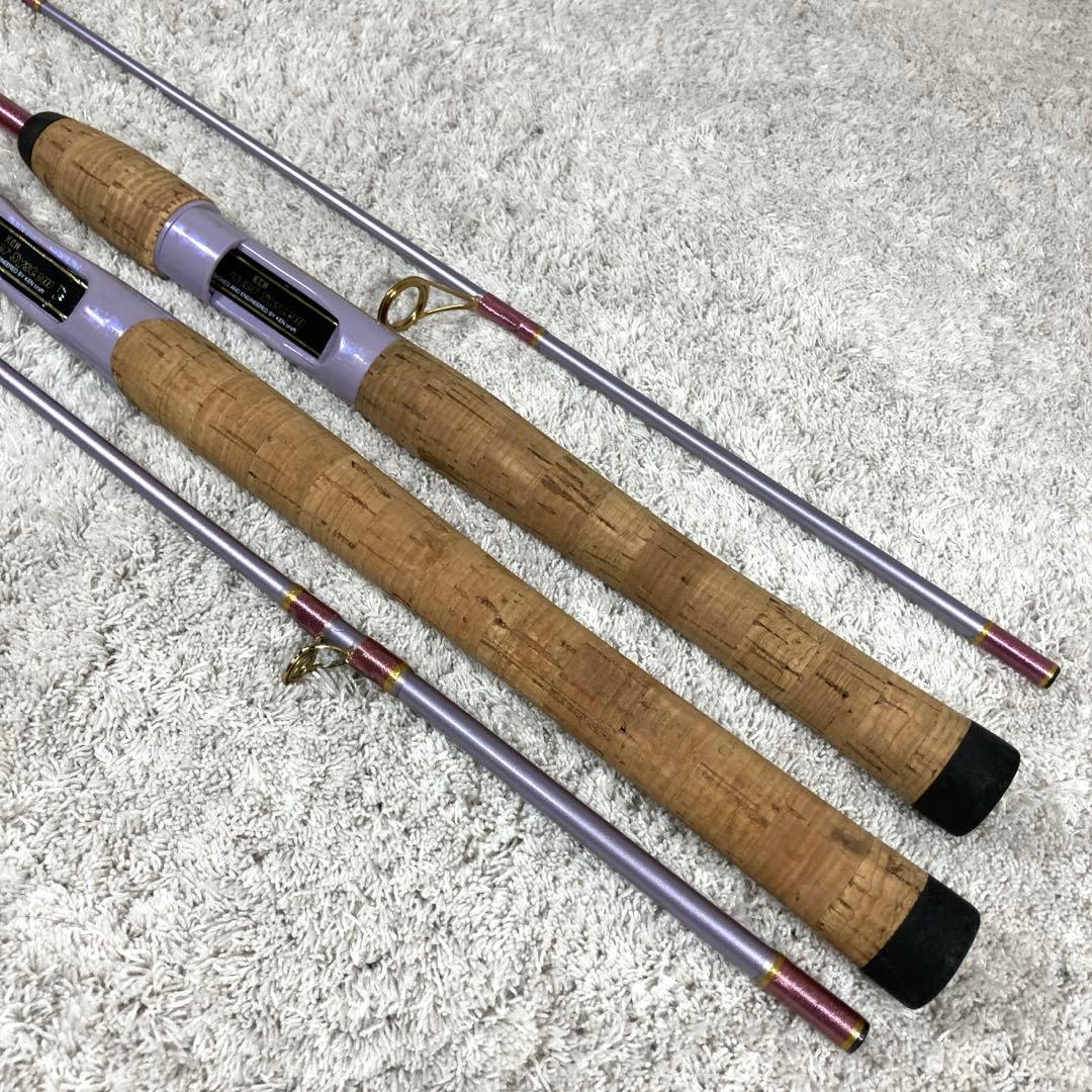 ケンクラフト　ロッド2本　ベイト　スピニング　ルアー竿　バス釣り　紫　パープル