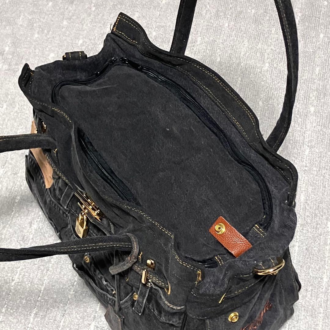 ルシアンエサヨ［リデューグレース］デニム　トートバッグ　犬、猫　2way