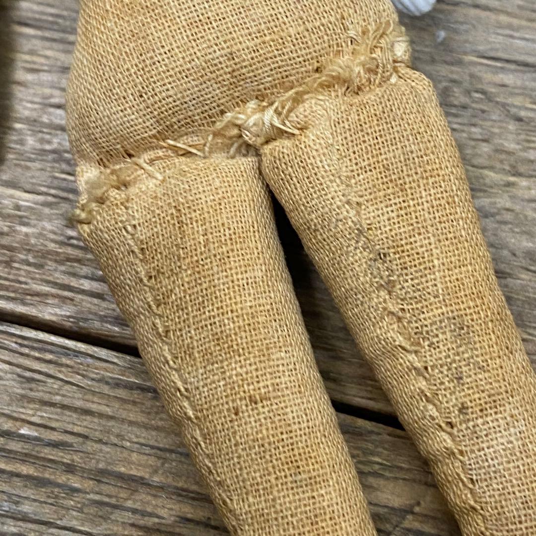 ドイツアンティーク チャイナヘッドドール 15cm ブロンド ビスクドールセット