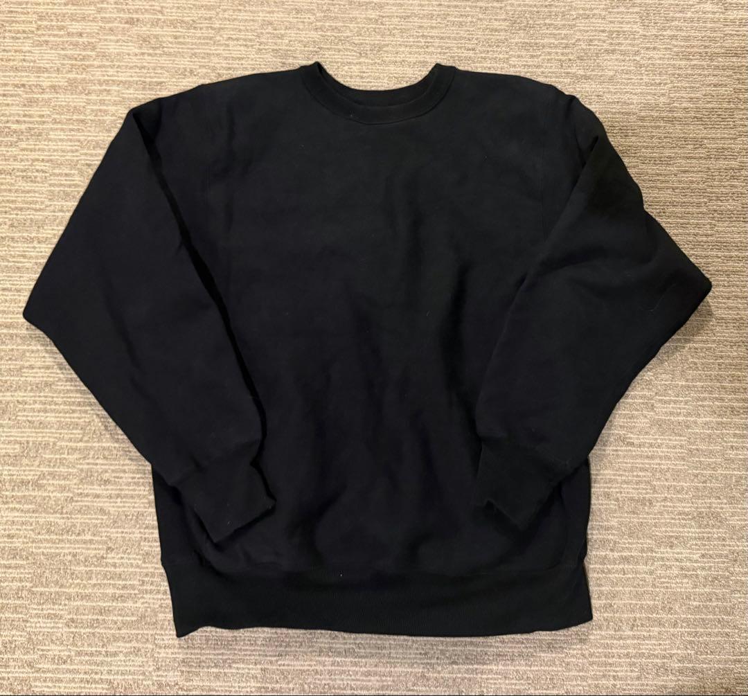 WAREHOUSE ウエアハウス ヘビーウェイトスウェット トレーナー無地黒XL