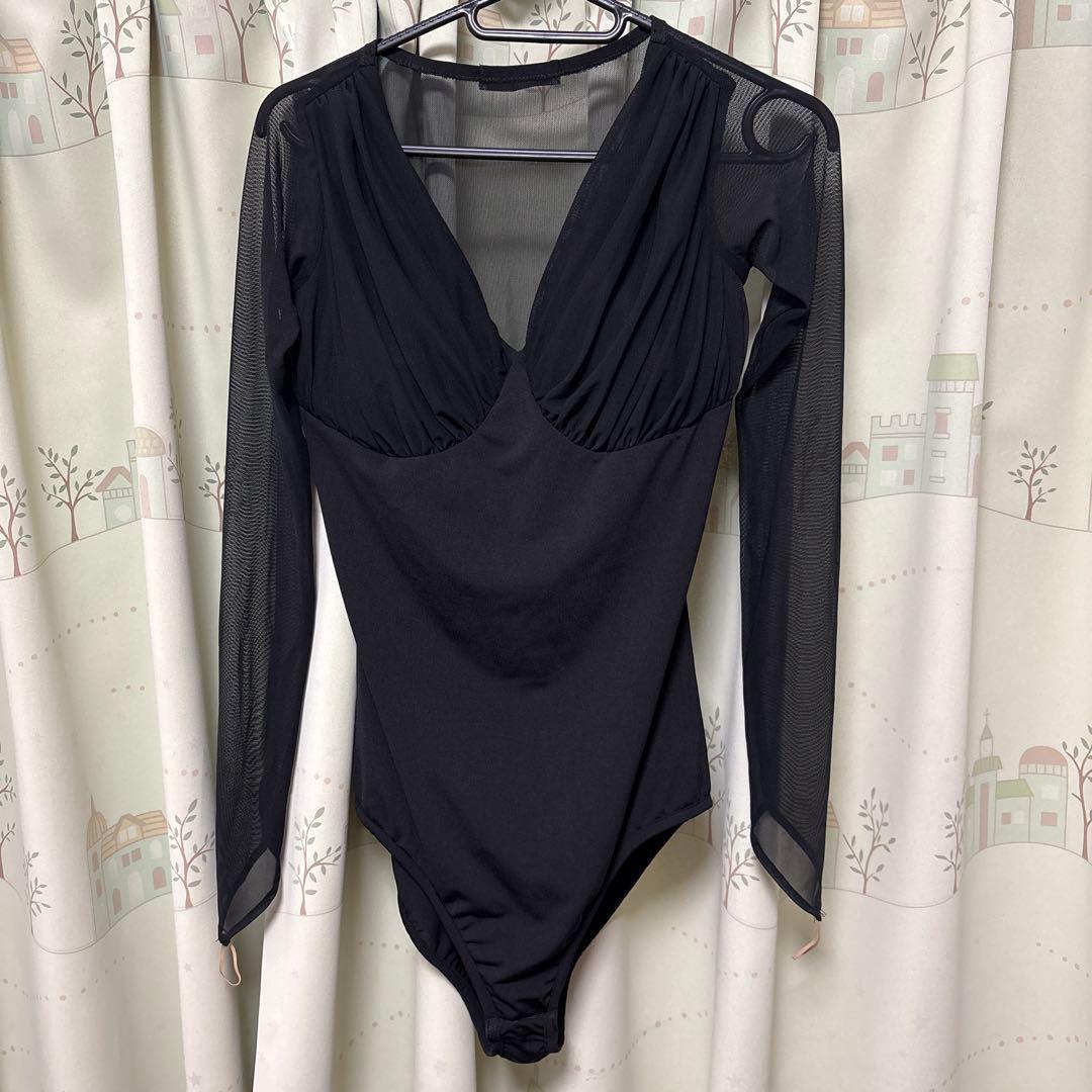 dancequeen 黒　長袖レオタード