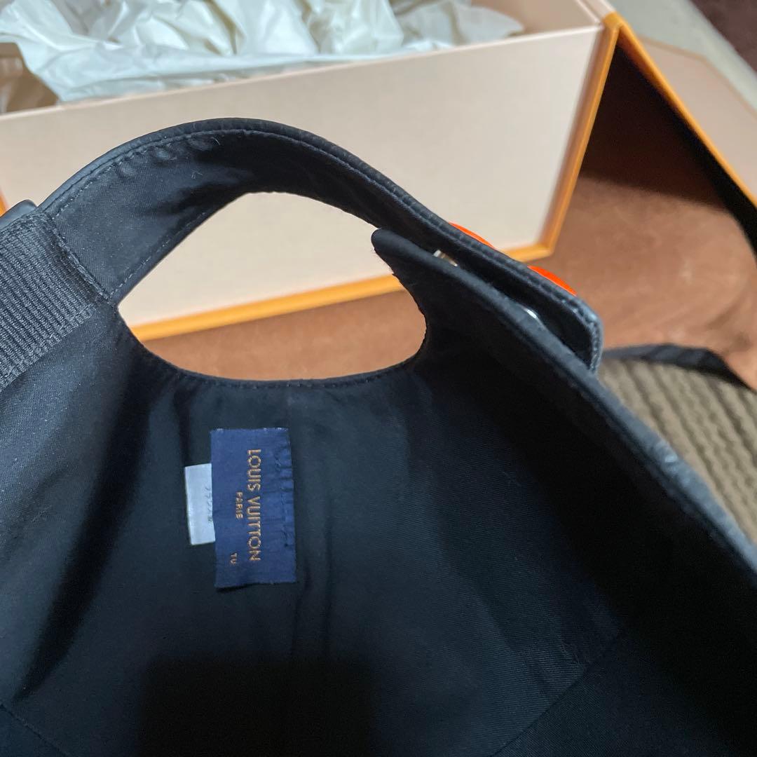 ルイヴィトン　レザーキャップ　メンズ　ブラック