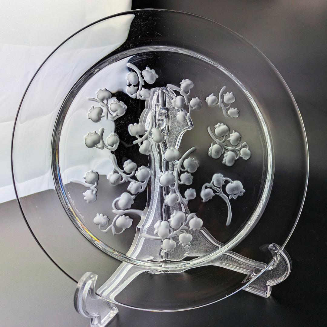 しゃたさん専用硝子にすずらんが遊ぶ★ラリック すずらん 21㎝ プレート 皿a