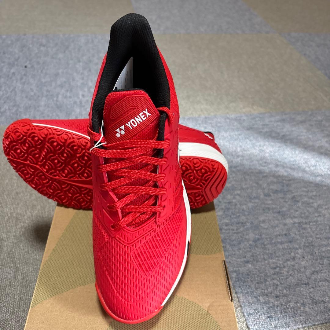 YONEX パワークッション アドアクセル25.5cm レッド/ホワイト