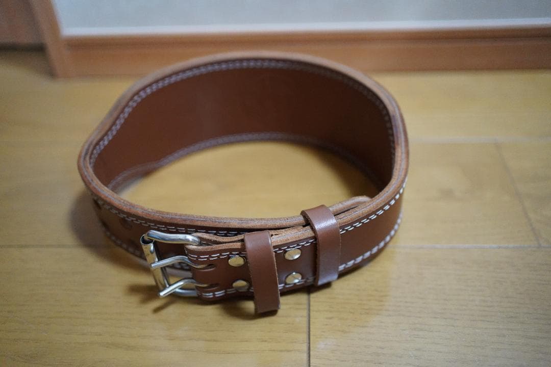 【美品】GOLD’S GYM　プロレザーベルト　Sサイズ