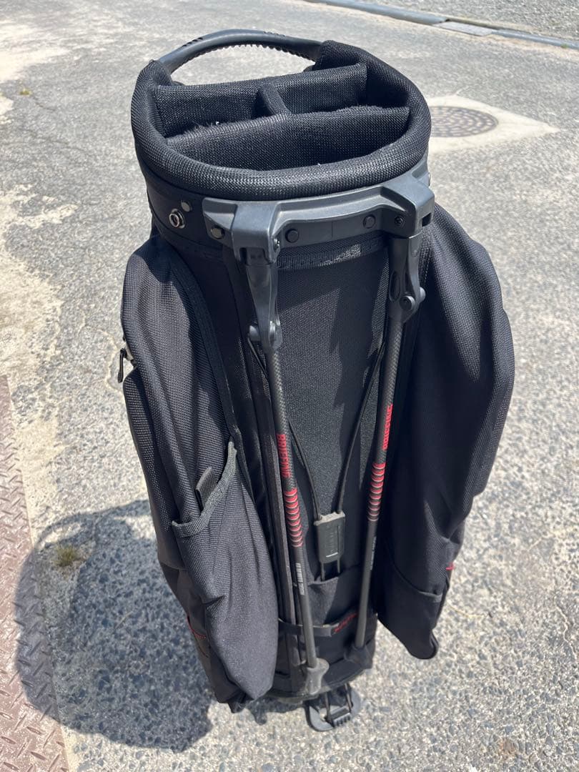 BRIEFING キャディバッグ ブラック/レッド