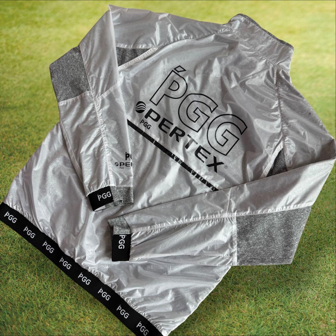 現行モデル　パーリーゲイツ　ジャケット　4 M〜L相当　ブルゾン　白　グレー　黒