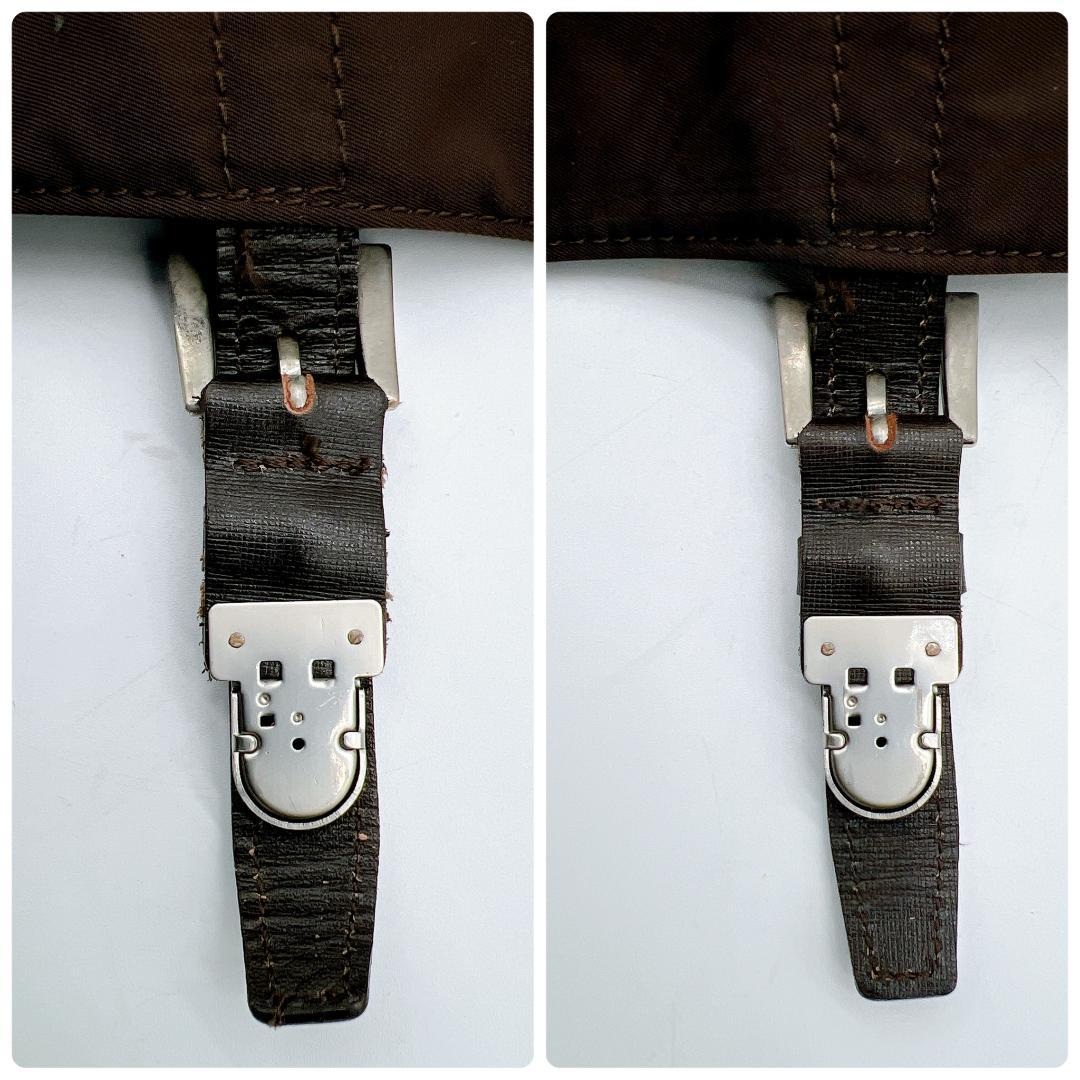 TOMORROWLAND ナイロン レザー ショルダーバッグ A4可　f399