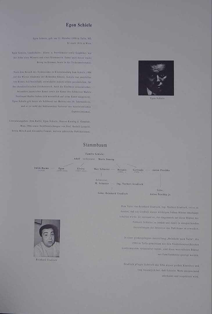 真作 エゴン・シーレ 生誕100年 リトグラフ10枚挿画本 販売時60万円