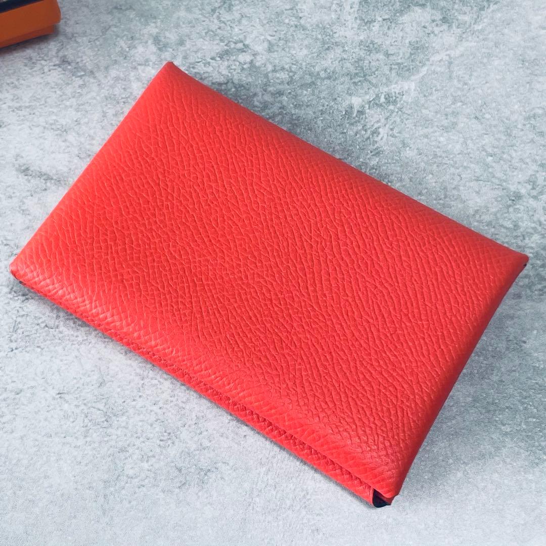【未使用箱付き】HERMES カルヴィ ヴォーエプソン　パスケース
