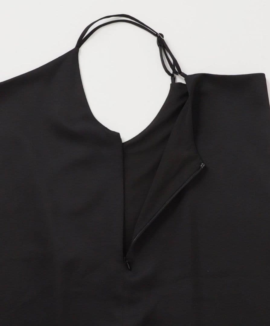 新品 IENASatinレース キャミソールワンピース ブラック