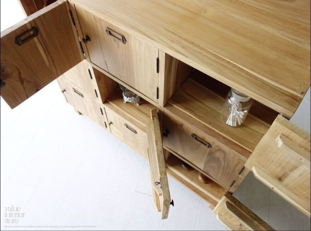 チークロッカーＮA　無垢　収納　家具　棚　シェルフ　バリューインテリア　美中古品