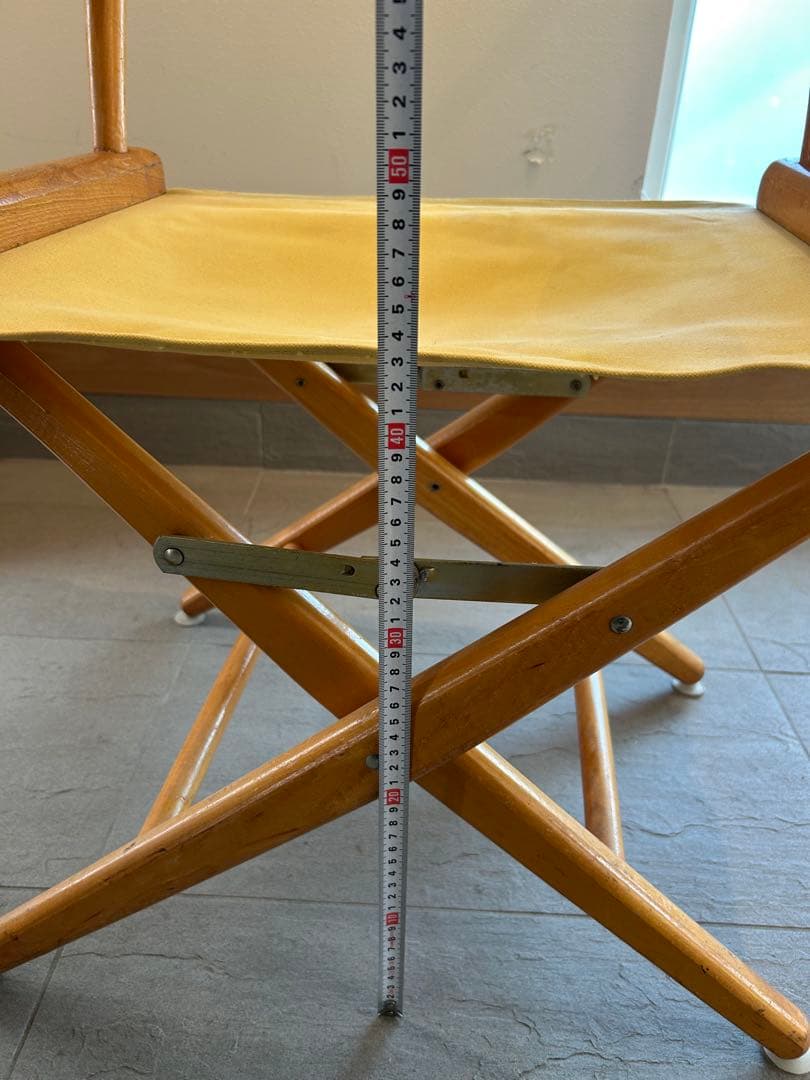 テレスコープ ビンテージ イエロー ディレクターズチェア 2脚セット
