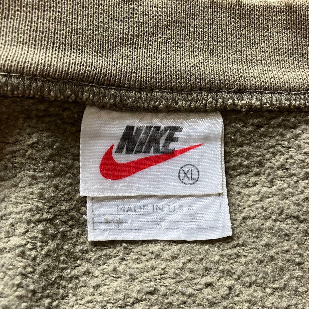 雰囲気◎90's USA製 ナイキ\"BIG SWOOSH\"スウェットXL 襤褸