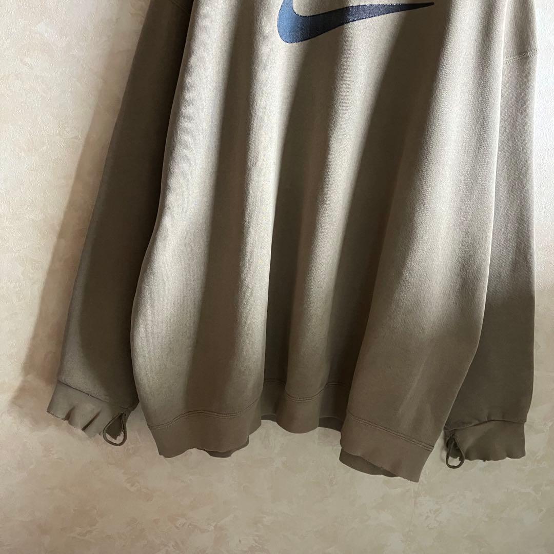雰囲気◎90's USA製 ナイキ\"BIG SWOOSH\"スウェットXL 襤褸