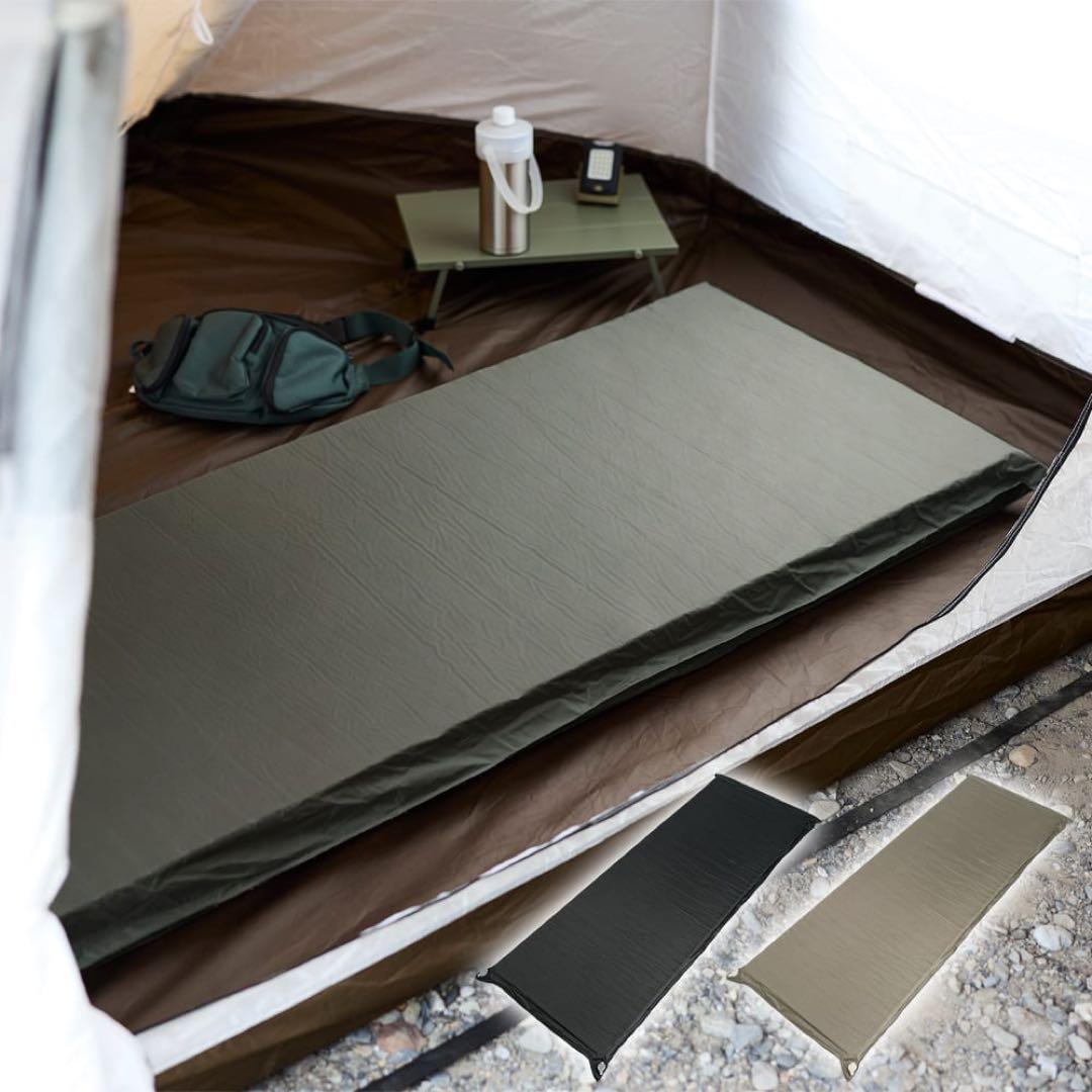 新品 ワークマン 汚れが落ちやすい角張10cmインフレーターマット ブラック