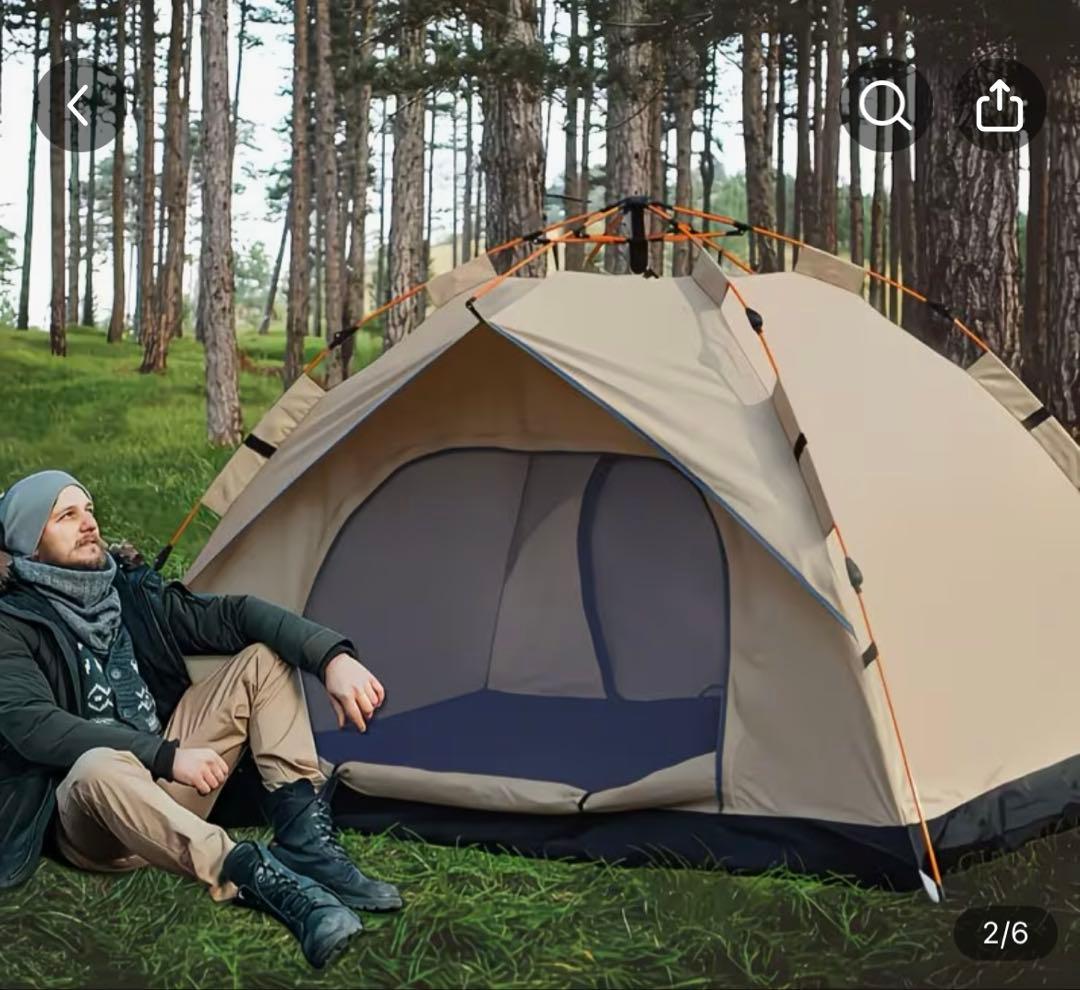 自動ポップアップ式　アウトドアキャンプテント