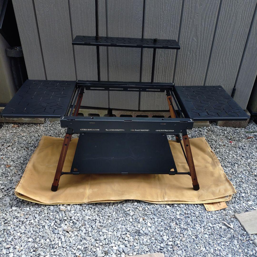 折りたたみ式アウトドアテーブル 黒