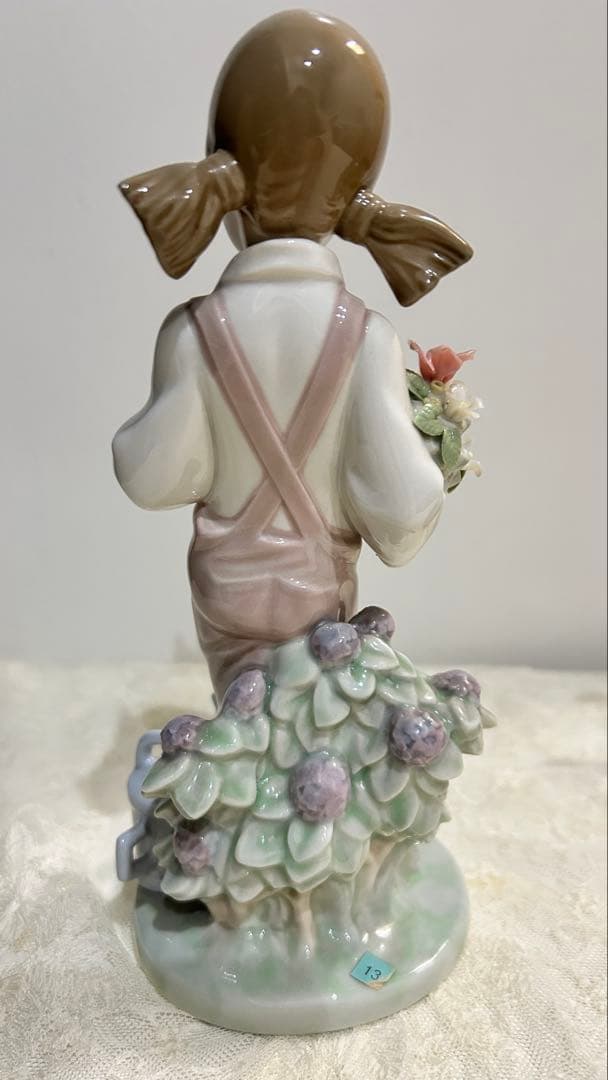 【訳あり】リヤドロ LLADRO フィギュリン 2体セット（花欠け・手破損あり）