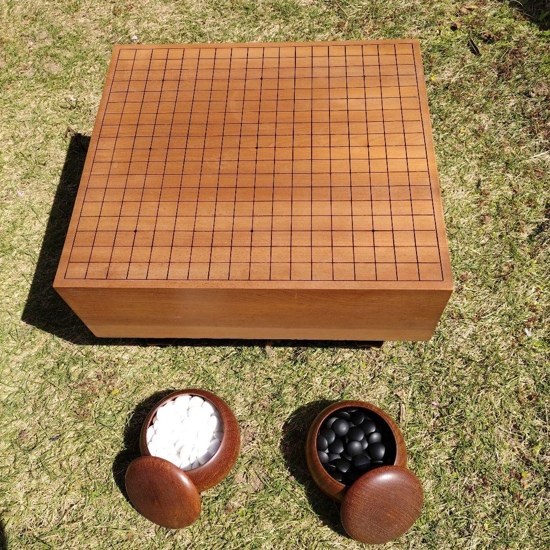 囲碁セット【碁盤　碁石】脚付 蛤 那智黒 碁盤