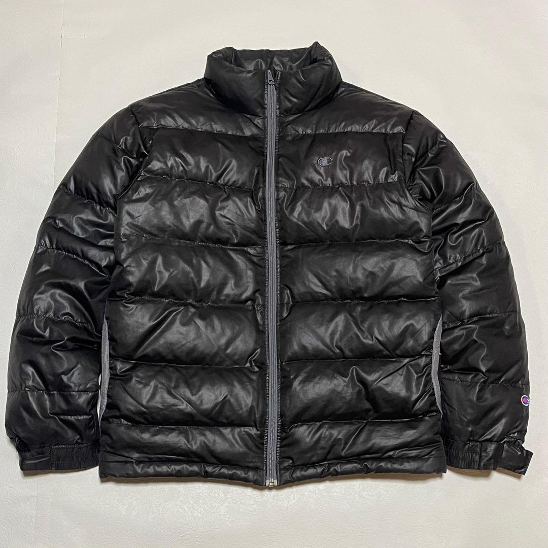 Champion ダウンジャケット ブラック艶消し 短丈 y2k チャンピオン