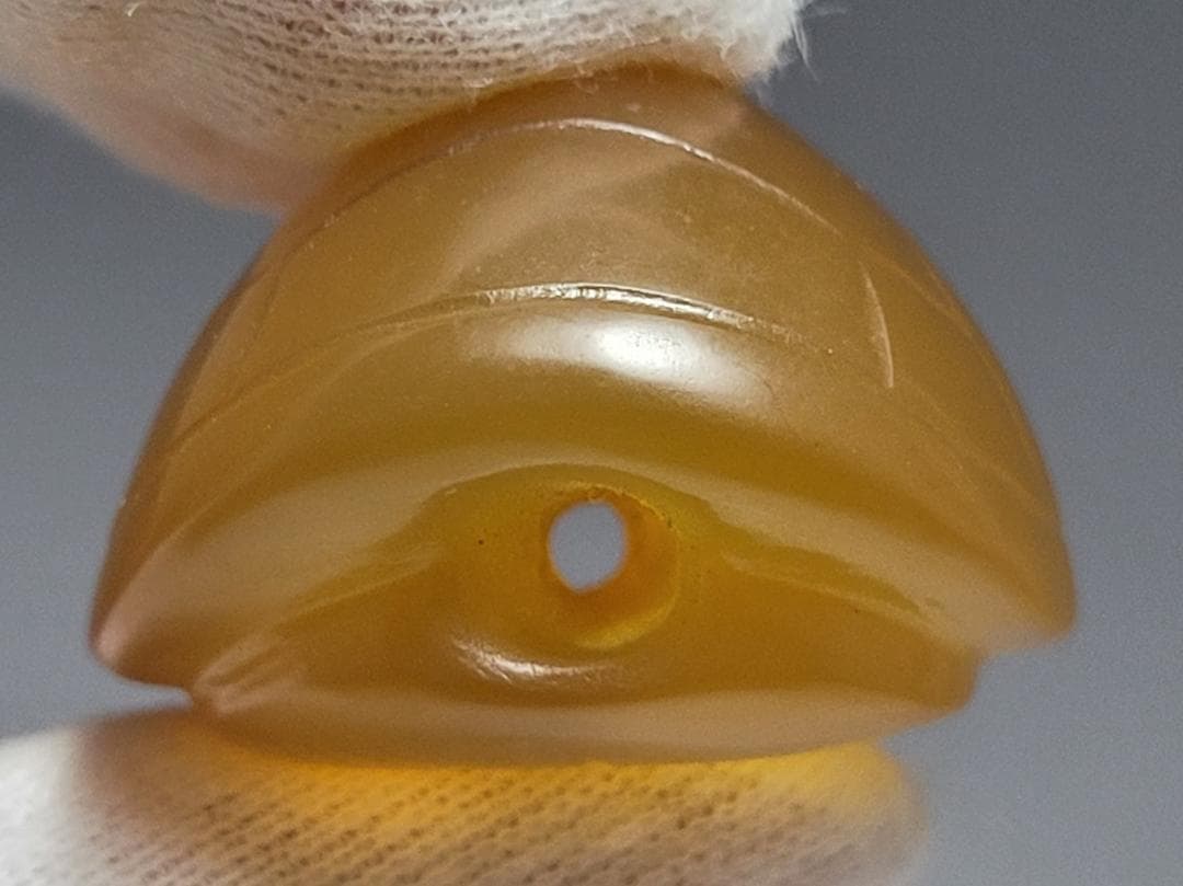 天然玉製 亀型 提物装身具 玉装飾品 明清時代 幅約3.9cm