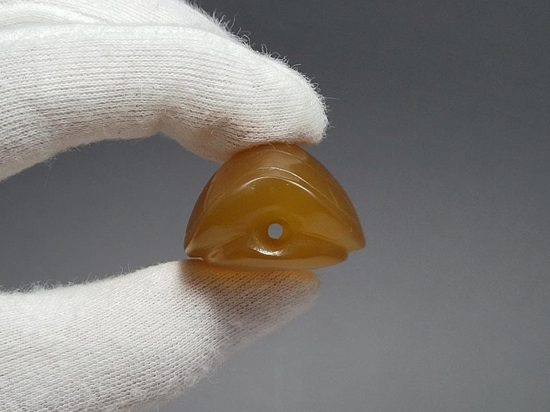 天然玉製 亀型 提物装身具 玉装飾品 明清時代 幅約3.9cm